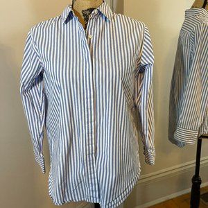 Boden Blue/White Classic Cotton Shirt